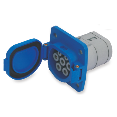 EV Charger Socket 16A 32A 1 Phase 3 Phase 7Pins for Vehicle Charging Station