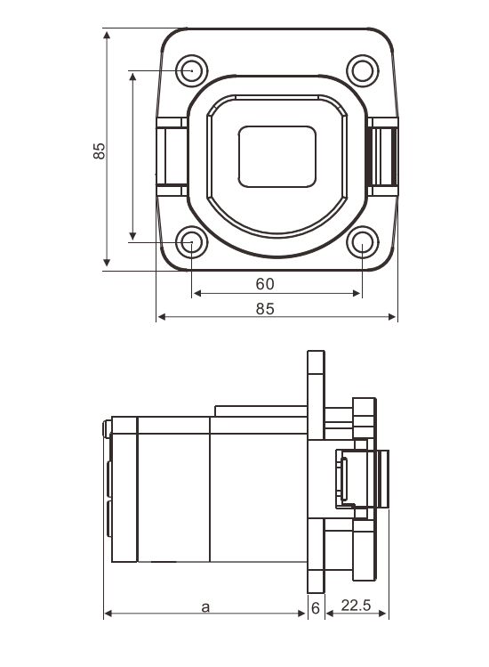 EV Charger Socket 16A 32A 1 Phase 3 Phase 7Pins for Vehicle Charging Station