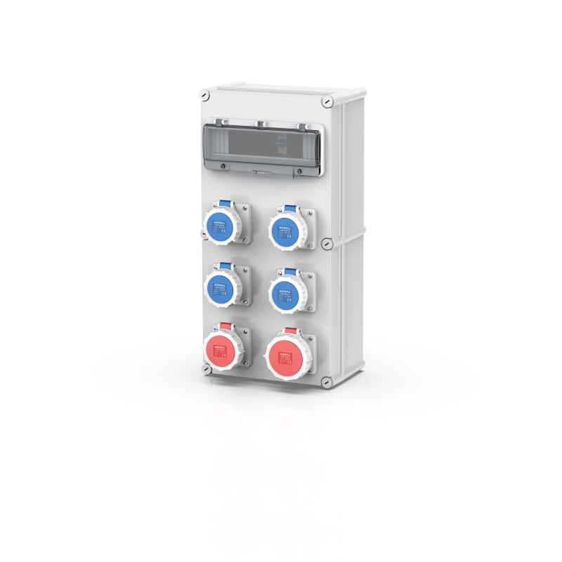 Plastic Combination Power Socket Box IP44-IP66 Power Supply Box Wall Mounted Outdoor