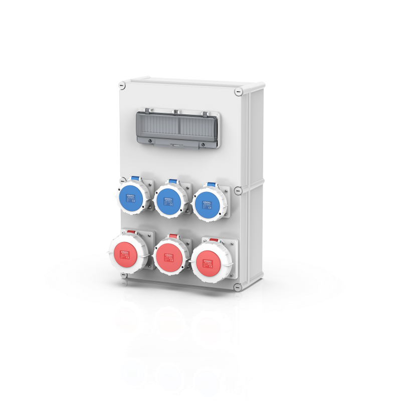 Plastic Combination Power Socket Box IP44-IP66 Power Supply Box Wall Mounted Outdoor