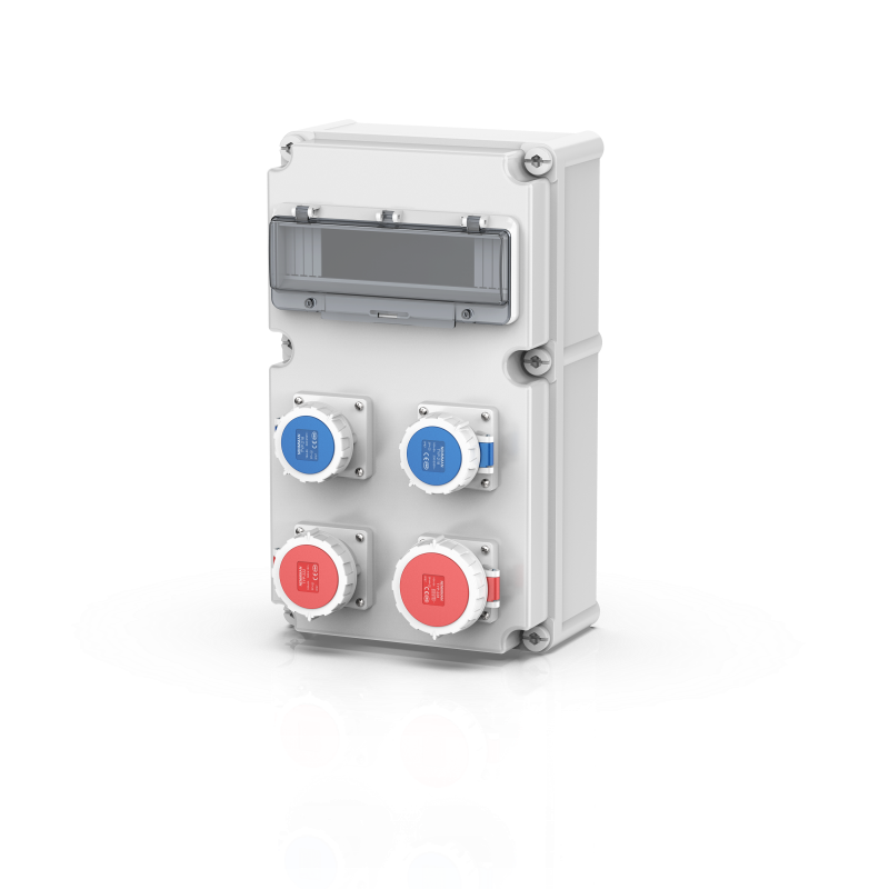 Plastic Combination Power Socket Box IP44-IP66 Power Supply Box Wall Mounted Outdoor