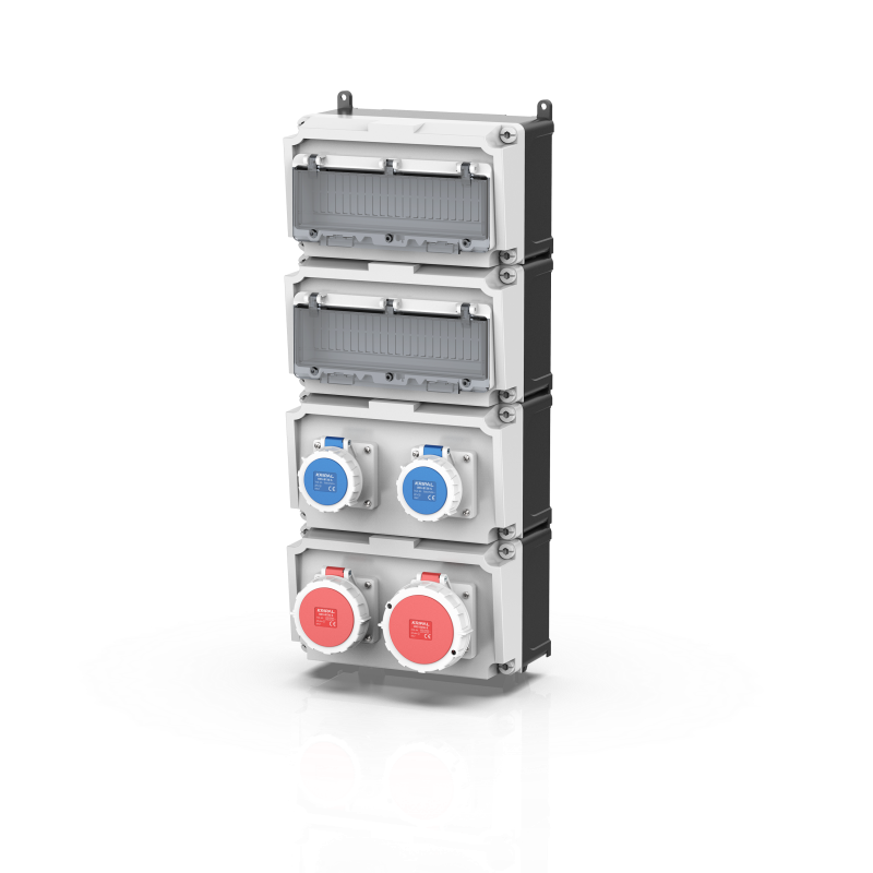Plastic Combination Power Socket Box IP44-IP66 Power Supply Box Wall Mounted Outdoor