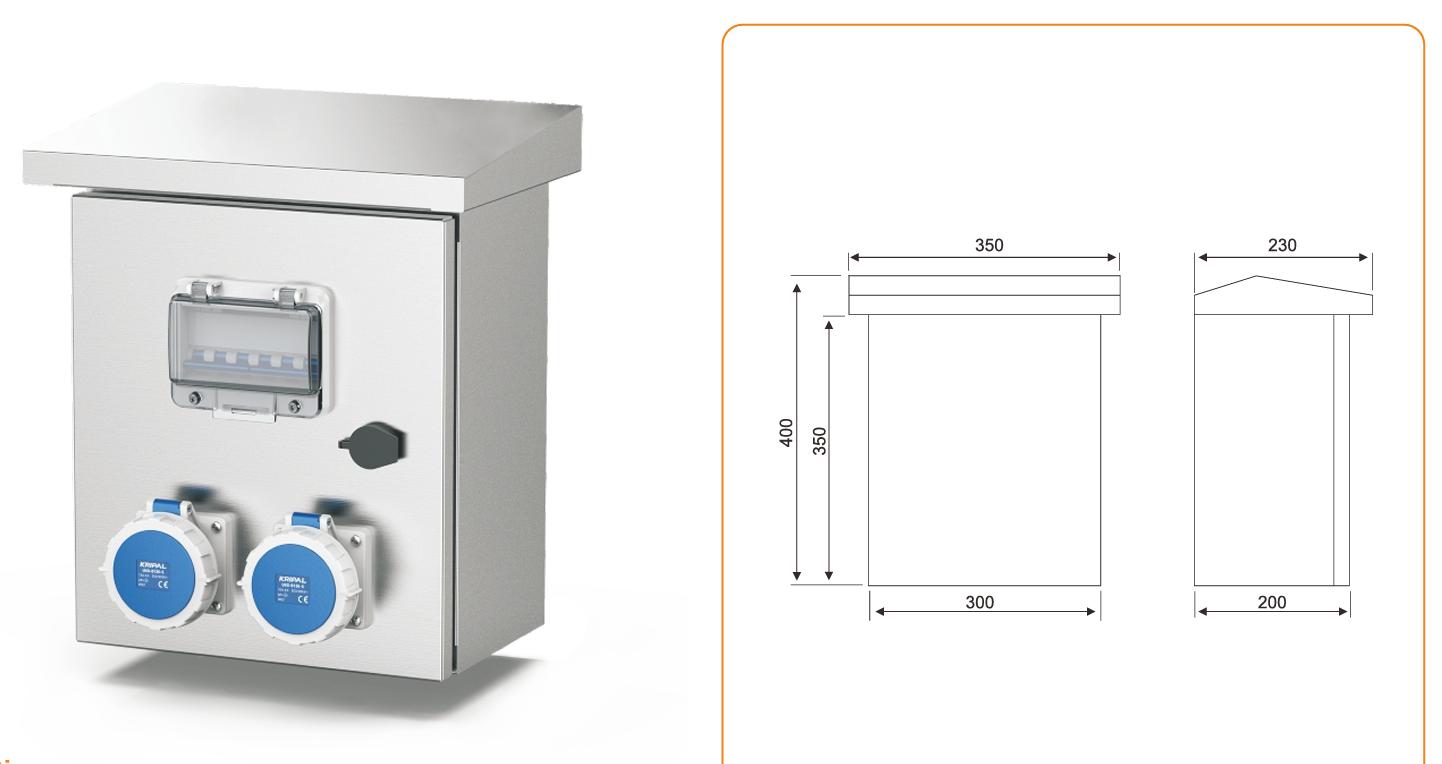 Metal Power Maintenance Socket Box dimensions