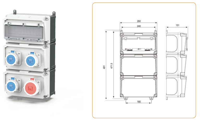 Waterproof Junction Box IP44 | Plastic Combination | KRIPAL