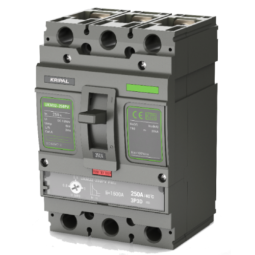 UKM32PV DC MCCB 3P 250A 750V for Battery Energy Storage Systems DC Molded Case Circuit Breaker