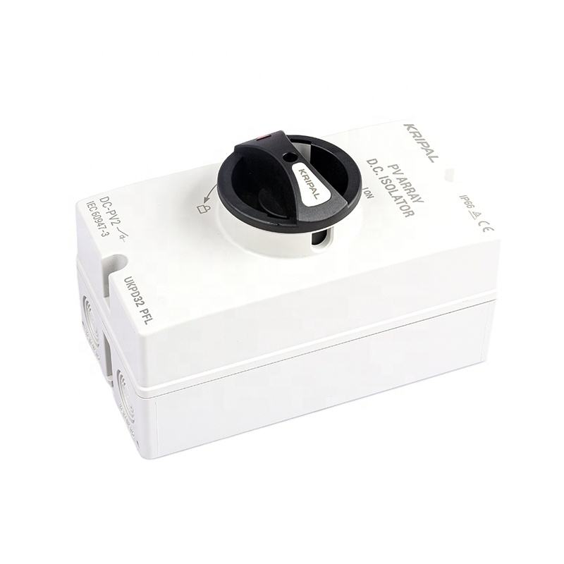 UKPD32 DC Isolator Switch 4 Pole 16A 1200V DC Switch Disconnector IP66 Surface Mount