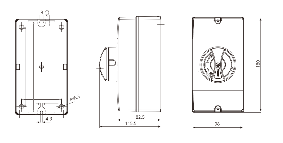 UKPD32 DC Isolator Switch 4 Pole 16A 1200V DC Switch Disconnector IP66 Surface Mount