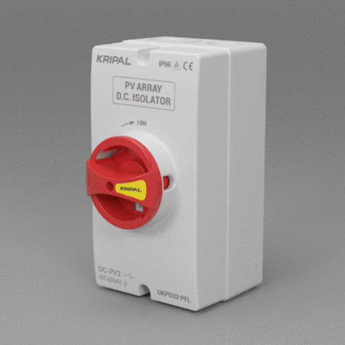 UKPD32 DC Isolator Switch 4 Pole 16A 1200V DC Switch Disconnector IP66 Surface Mount