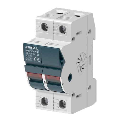 UKRT18PV DC Fuse Holder 1000V 32A 1P 2P for 10x38mm Fuse CE Certified