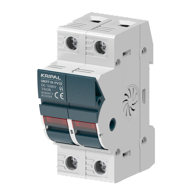 UKRT18PV DC Fuse Holder 1000V 32A 1P 2P for 10x38mm Fuse CE Certified