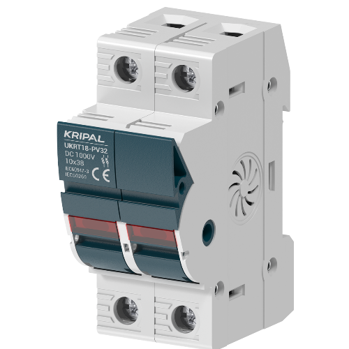 UKRT18PV DC Fuse Holder 1000V 32A 1P 2P for 10x38mm Fuse CE Certified