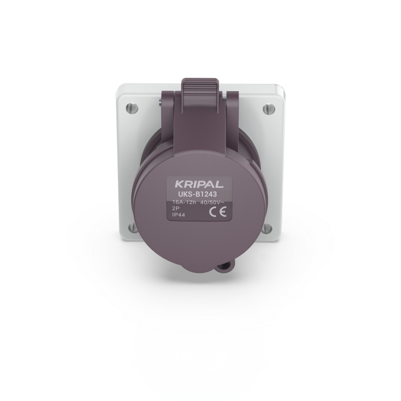 UKS-B IP44 Panel Mount 2P/3P Rated 16A/32A Low Voltage CEE Socket 20-25V 40-50V