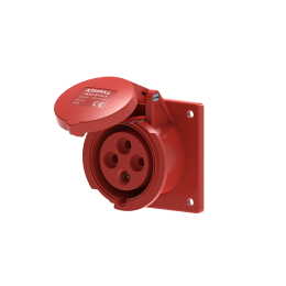 UKS3-B IP44 Panel Mount Industrial Power Socket 3P/4P/5P 16A CEE Socket