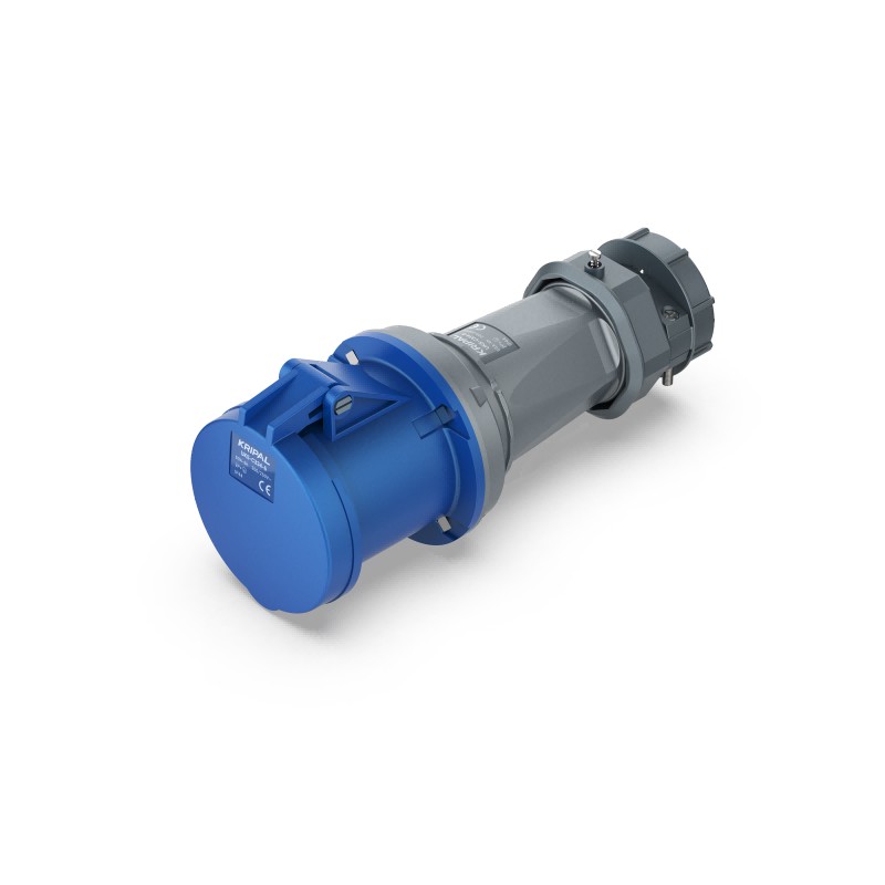 UKS-C IP44 Cable Mount 3P/4P/5P Industrial Plug Connector 63A CEE Socket