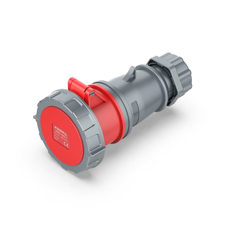 UKS2-C IP67 Cable Mount 3P/4P/5P Industrial Plug Connector 16A/32A CEE Socket