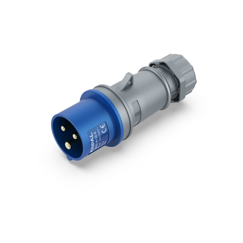 UKS2-A IP44 Cable Mount 3P/4P/5P Industrial CEE Power Plug 16A/32A CE Certified