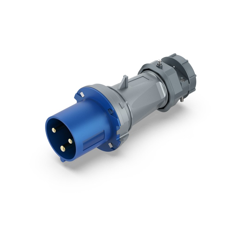 UKS-A IP44 Cable Mount 3P/4P/5P Industrial CEE Power Plug 63A CE Certified