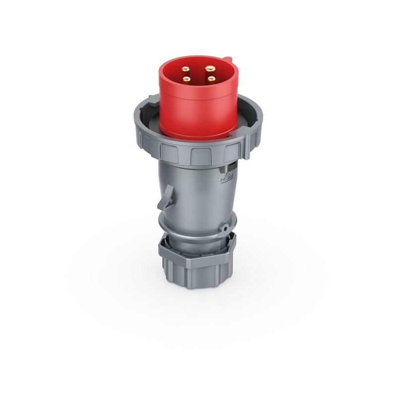 UKS2-A IP67 Cable Mount 3P/4P/5P Industrial CEE Power Plug 16A/32A CE Certified