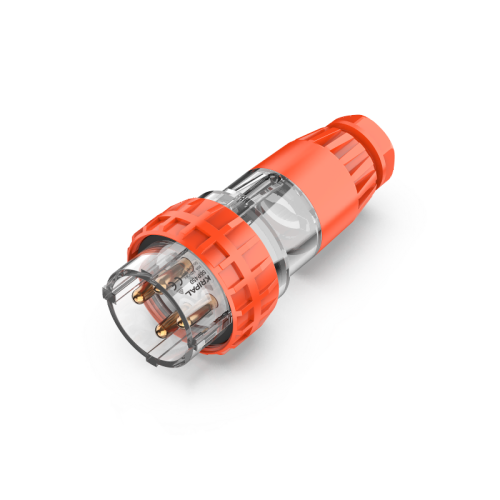 56P450 Plug Top Straight 4 Round PIN 50A 500V IP66