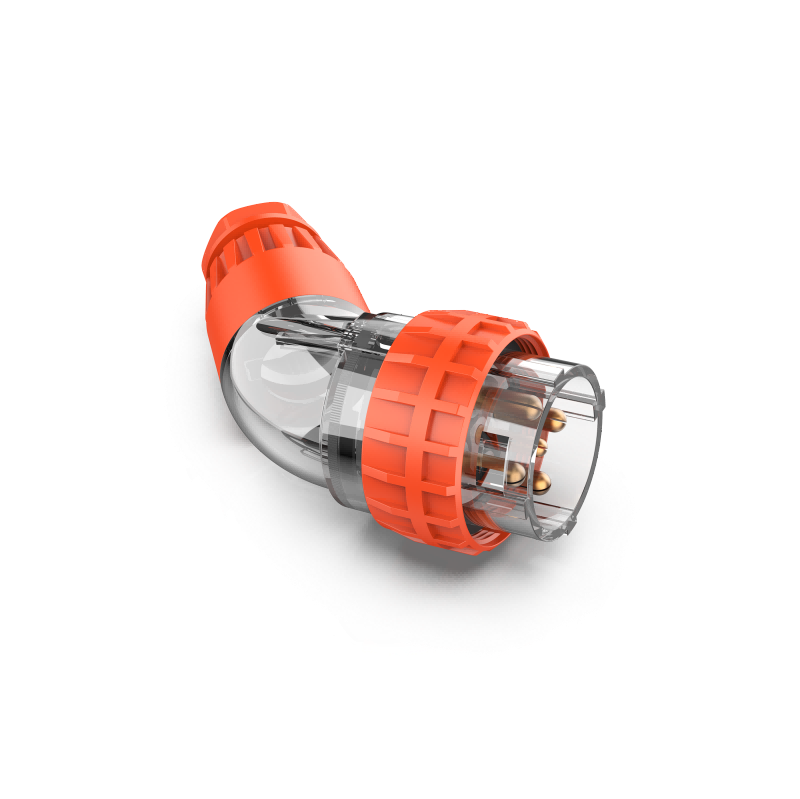 56PA550 Plug Top Angled 5 Round PIN 50A 500V IP66