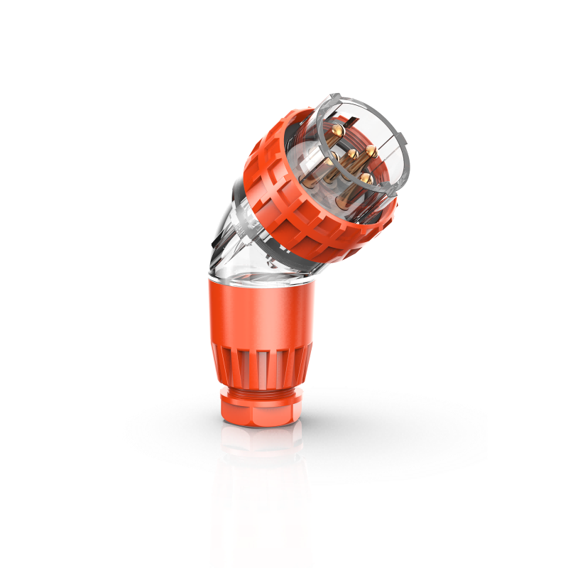 56PA550 Plug Top Angled 5 Round PIN 50A 500V IP66