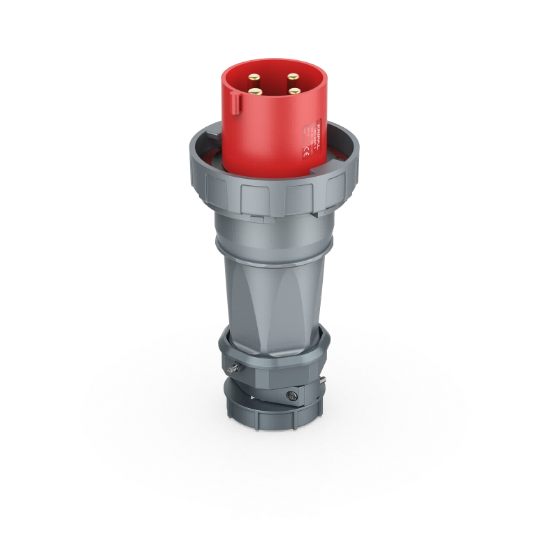 UKS-A IP67 Cable Mount 3P/4P/5P Industrial CEE Power Plug 63A/125A CE Certified