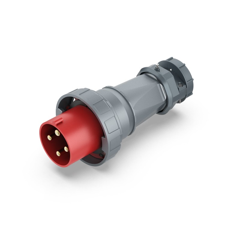 UKS-A IP67 Cable Mount 3P/4P/5P Industrial CEE Power Plug 63A/125A CE Certified