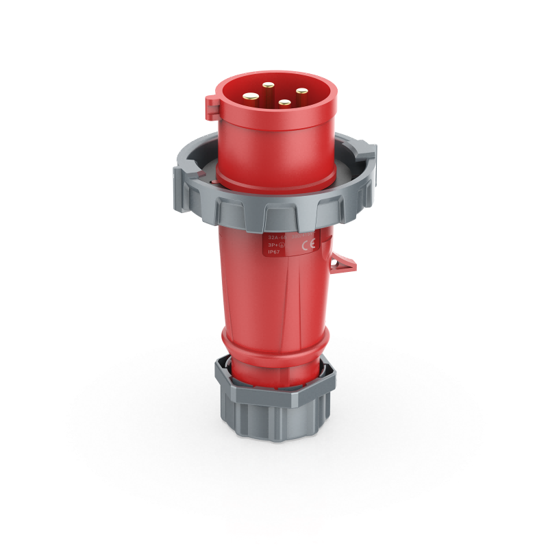 UKS-A IP67 Cable Mount 3P/4P/5P Industrial CEE Power Plug 32A CE Certified