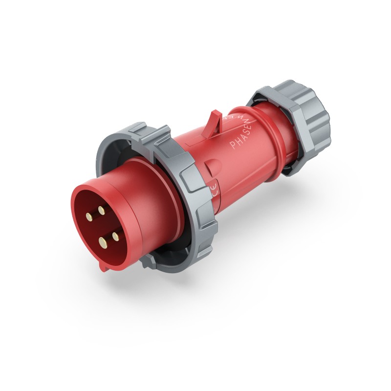UKS-G IP67 Cable Mount 4P/5P Industrial CEE Phase Inverter Plug 16/32A CE Certified