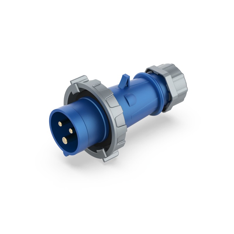 UKS-A IP67 Cable Mount 3P/4P/5P Industrial CEE Power Plug 16A CE Certified