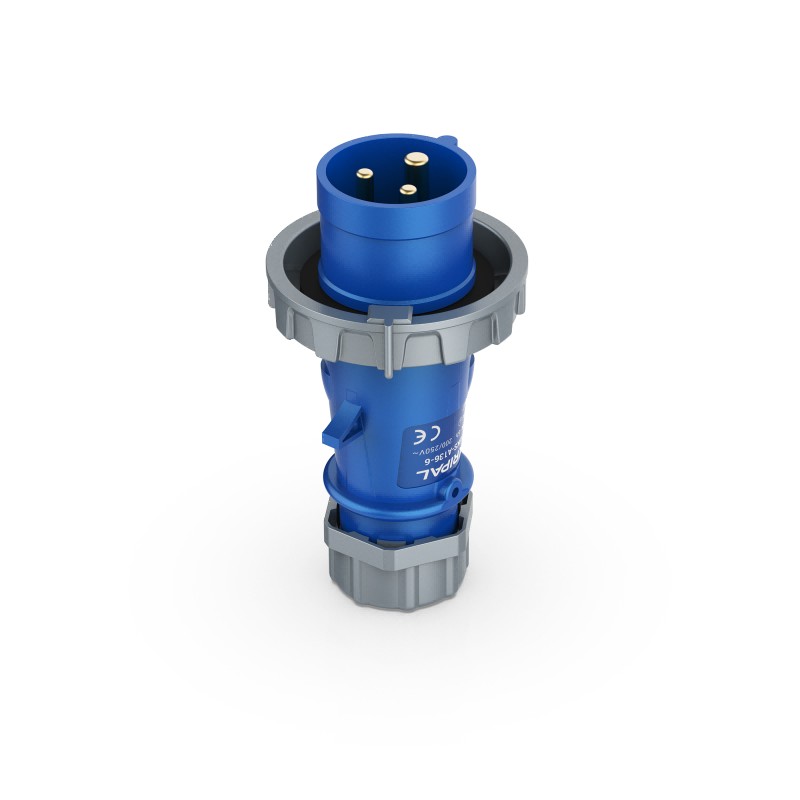 UKS-A IP67 Cable Mount 3P/4P/5P Industrial CEE Power Plug 16A CE Certified