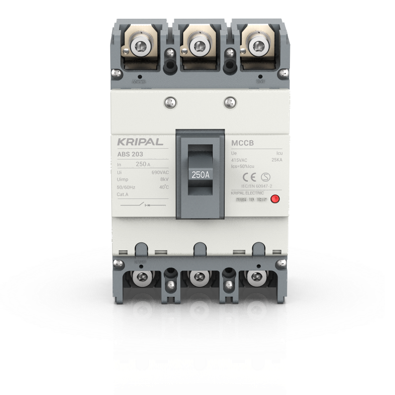 ABS-203 MCCB 3 Pole 250A Moulded Case Circuit Breaker CE Certified