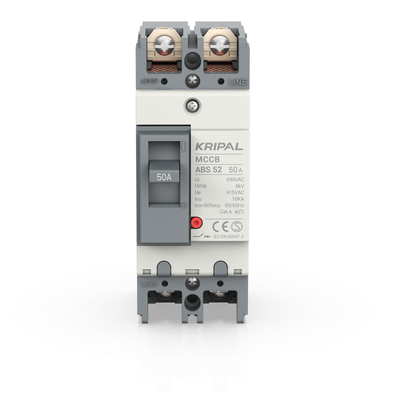 ABS-52 MCCB 2 Pole 50A Moulded Case Circuit Breaker CE Certified
