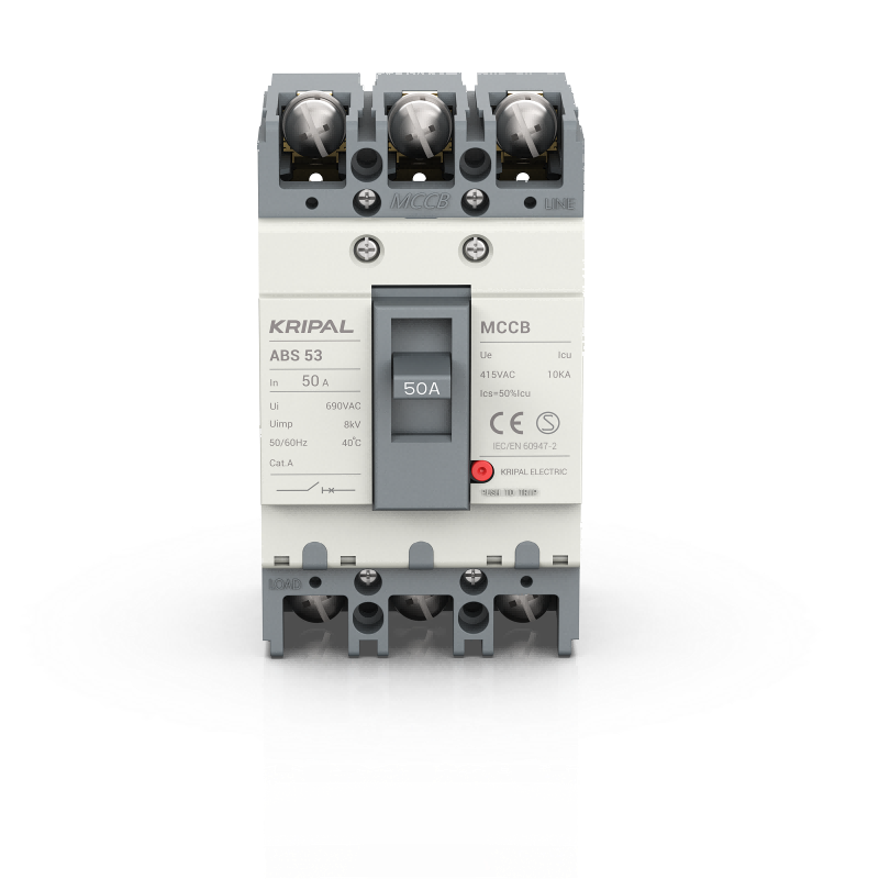 ABS-53 MCCB 3 Pole 50A Moulded Case Circuit Breaker CE Certified