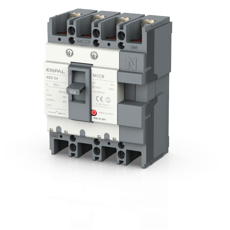 ABS-54 MCCB 4 Pole 50A Moulded Case Circuit Breaker CE Certified