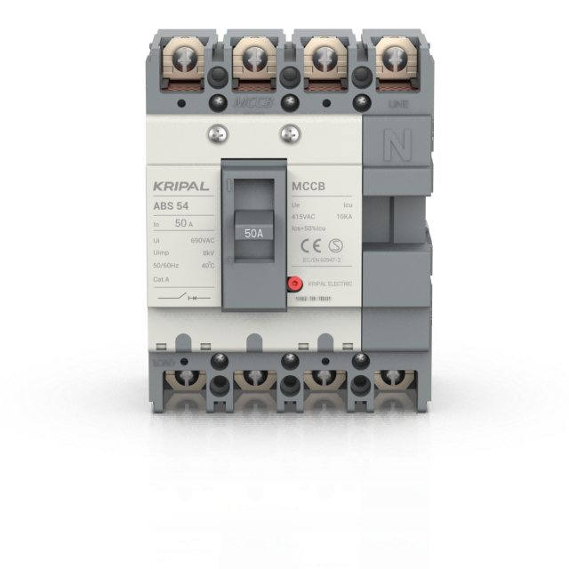 ABS-54 MCCB 4 Pole 50A Moulded Case Circuit Breaker CE Certified