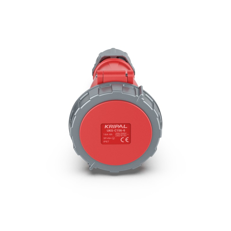 موصل قابس صناعي ثلاثي/رباعي/خماسي الأقطاب بتصنيف حماية IP67 من UKS-C، مقبس CEE بقدرة 16 أمبير/32 أمبير