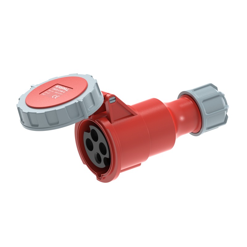 UKS3-C IP67 Cable Mount 3P/4P/5P Industrial Plug Connector 16A CEE Socket