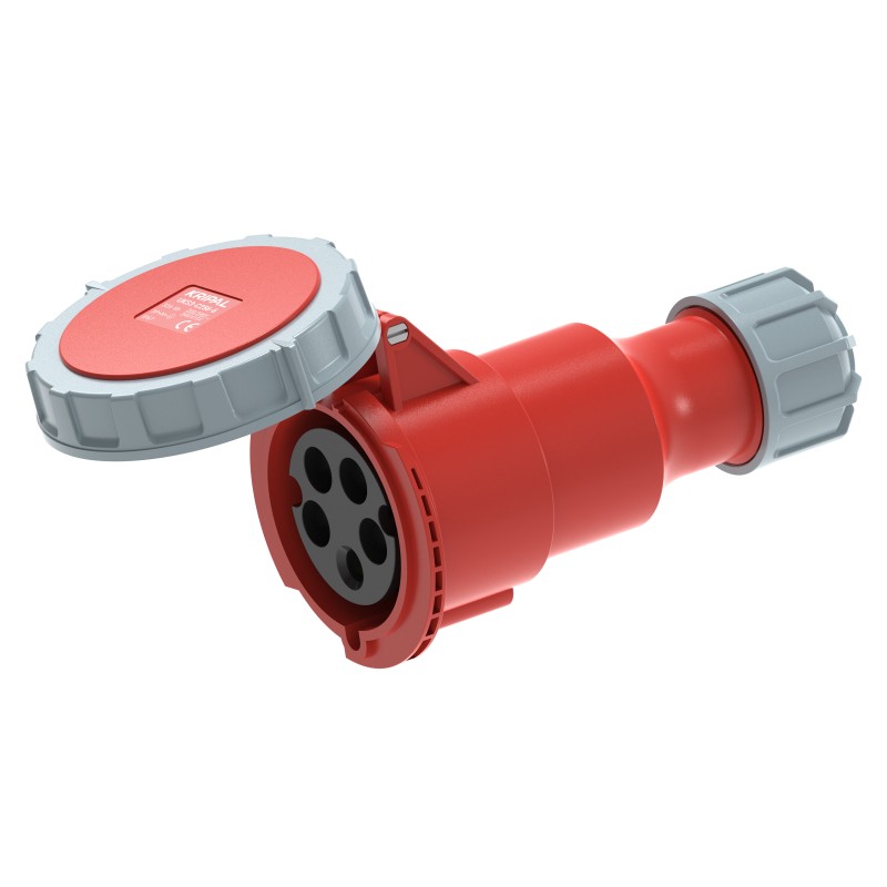 UKS3-C IP67 Cable Mount 3P/4P/5P Industrial Plug Connector 32A CEE Socket