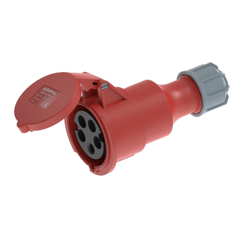 UKS3-C IP44 Cable Mount 3P/4P/5P Industrial Plug Connector 16A CEE Socket
