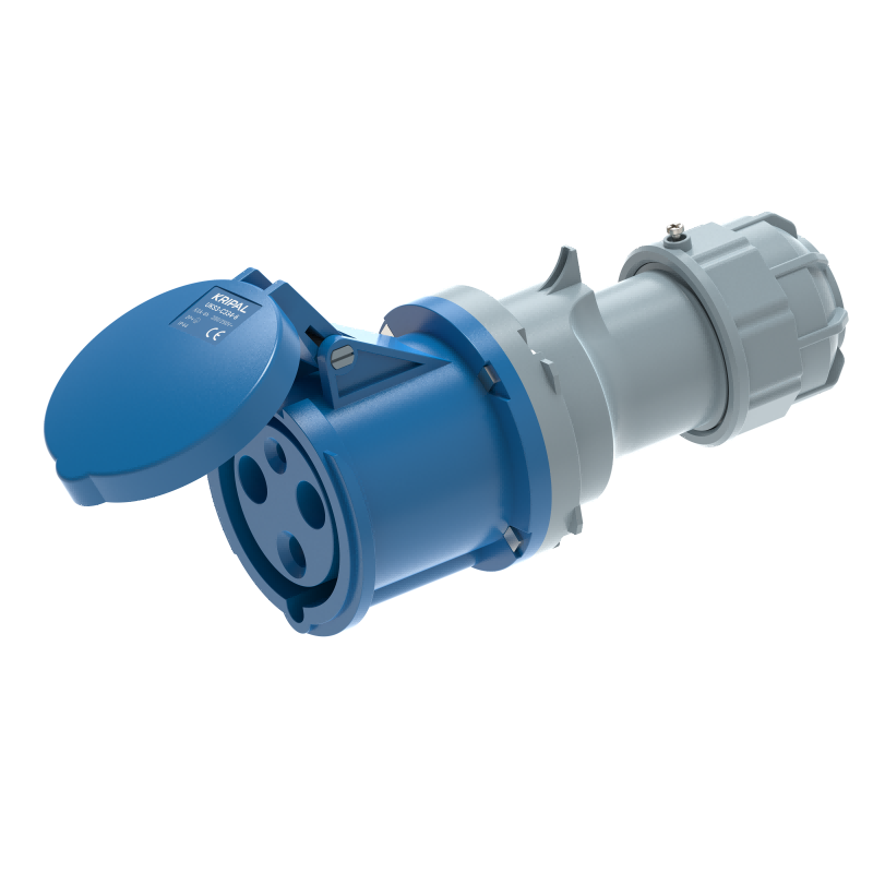 UKS3-C IP44 Cable Mount 3P/4P/5P Industrial Plug Connector 63A CEE Socket