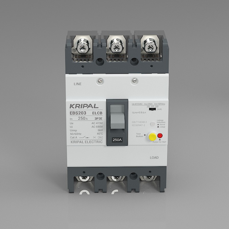 EBS203 Earth Leakage Protection Circuit Breaker 250A 3 Poles ELCB MCCB