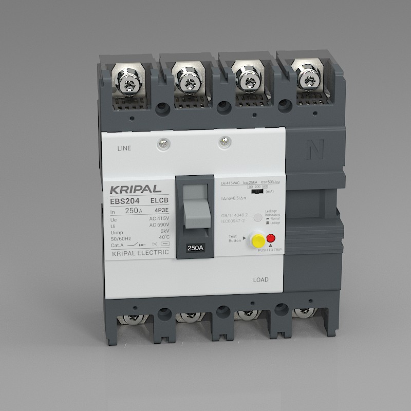EBS204 Earth Leakage Protection Circuit Breaker 250A 4 Poles ELCB MCCB