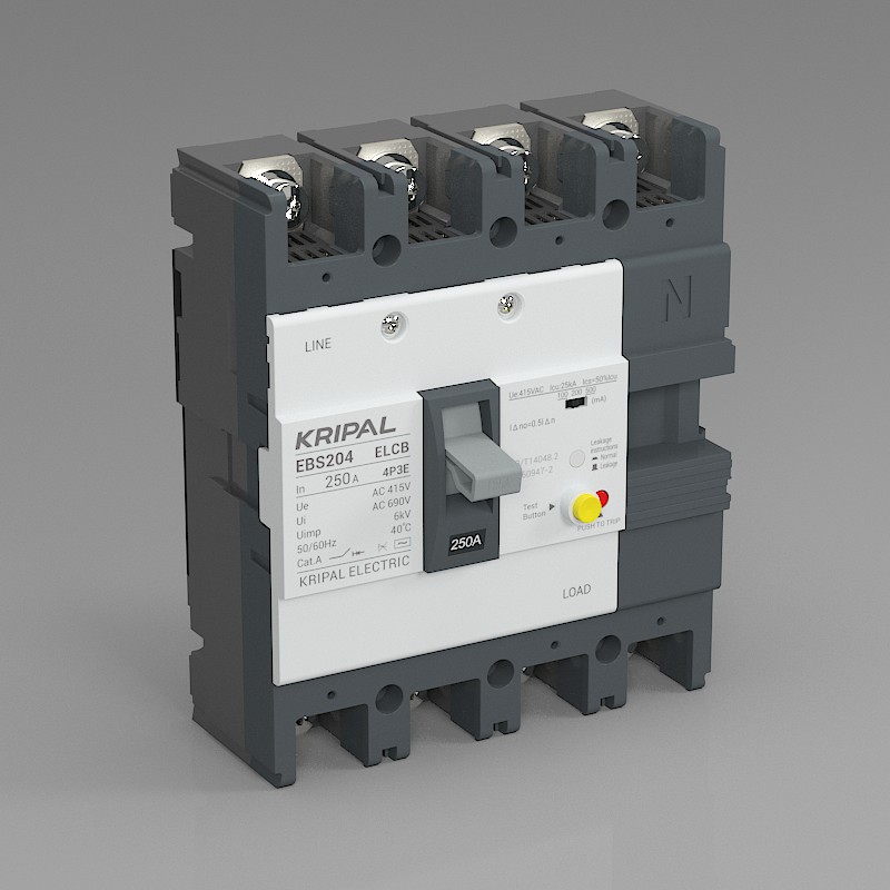 EBS204 Earth Leakage Protection Circuit Breaker 250A 4 Poles ELCB MCCB