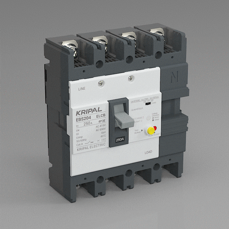 EBS204 Earth Leakage Protection Circuit Breaker 250A 4 Poles ELCB MCCB