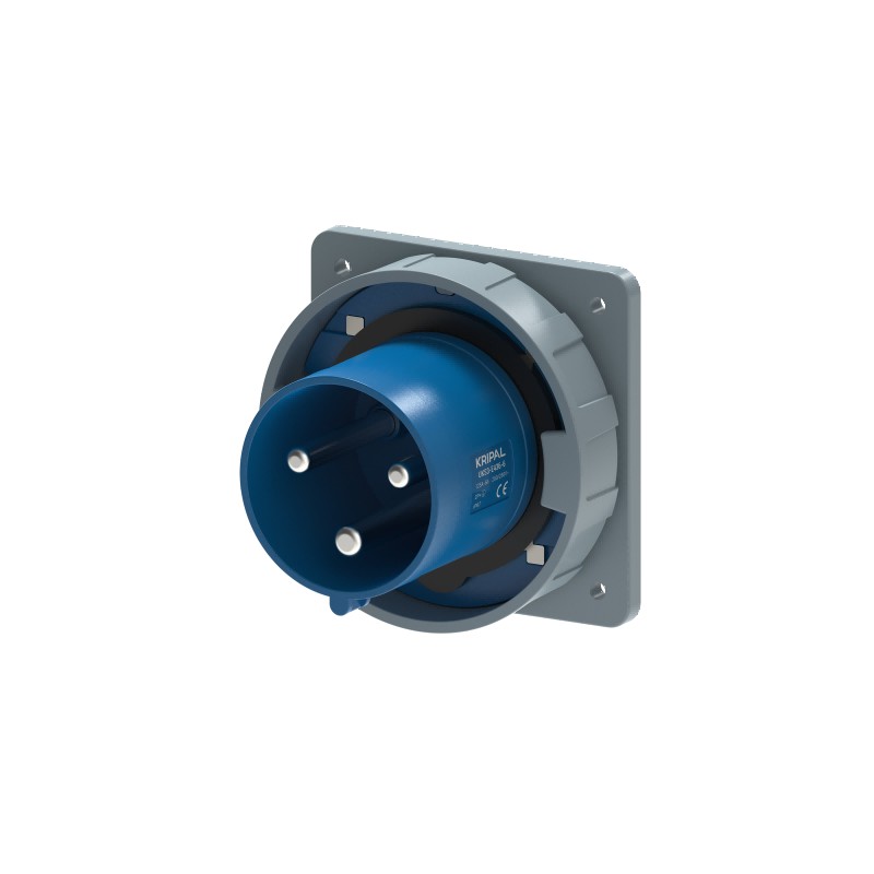 UKS3-E IP67 Panel Mount Industrial Power Plug 3P/4P/5P 125A CEE Plug