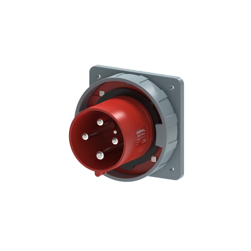 UKS3-E IP67 Panel Mount Industrial Power Plug 3P/4P/5P 125A CEE Plug