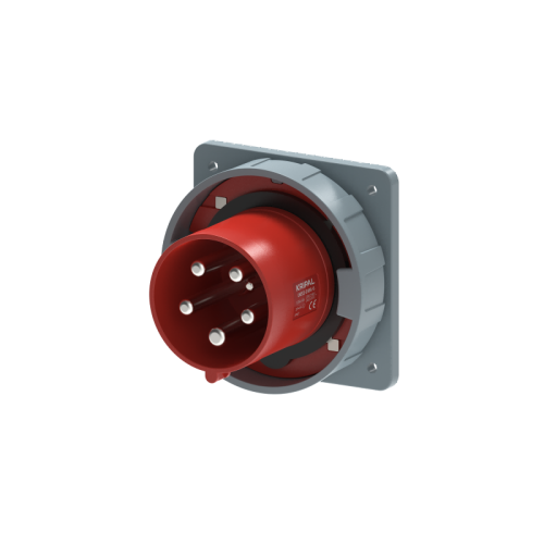 UKS3-E IP67 Panel Mount Industrial Power Plug 3P/4P/5P 125A CEE Plug