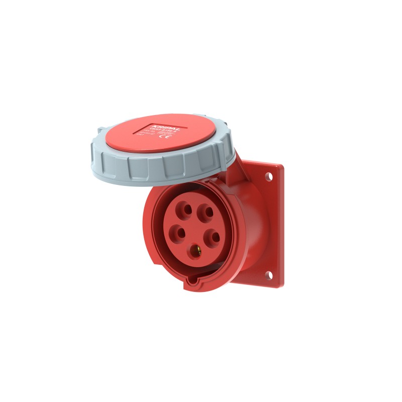 UKS3-B IP67 Panel Mount Industrial Power Socket 3P/4P/5P 16A CEE Socket