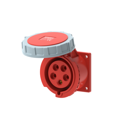 UKS3-B IP67 Panel Mount Industrial Power Socket 3P/4P/5P 32A CEE Socket